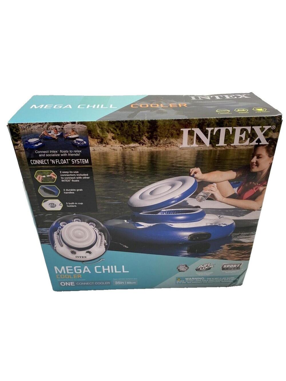 Intex Mega Chill Floating Cooler Pool Party Ice Chest Quick Connect New